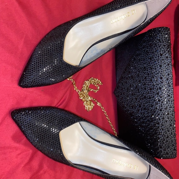 Beautiful black heels with matching bag - Picture 6 of 8